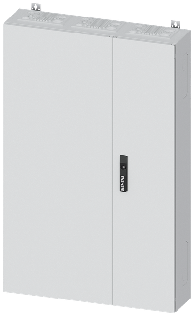 Siemens ALPHA 400, wall-mount cabinet, IP43, safety class 1, H: 1250 mm, W: 800 mm, D: 210 mm, RAL 9016