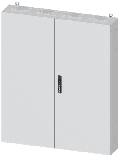 Siemens ALPHA 400, wall-mount cabinet, IP43, safety class 1, H: 1250 mm, W: 1050 mm, D: 210 mm, RAL 9016