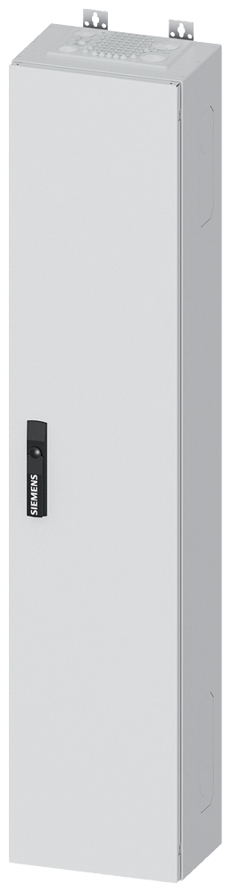 Siemens ALPHA 400, wall-mount cabinet, IP43, safety class 1, H: 1400 mm, W: 300 mm, D: 210 mm, RAL 9016