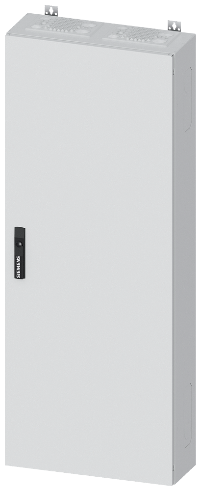 Siemens ALPHA 400, wall-mount cabinet, IP43, safety class 1, H: 1400 mm, W: 550 mm, D: 210 mm, RAL 9016