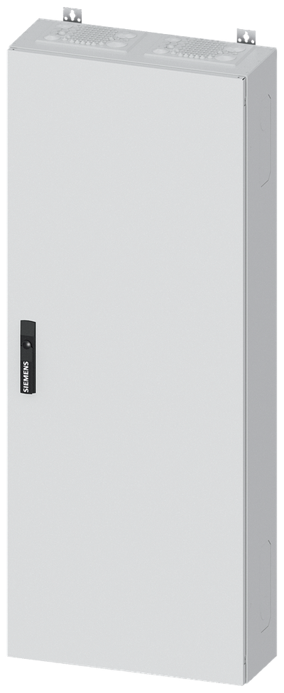 Siemens ALPHA 400, wall-mount cabinet, IP43, safety class 1, H: 1400 mm, W: 550 mm, D: 210 mm, RAL 9016