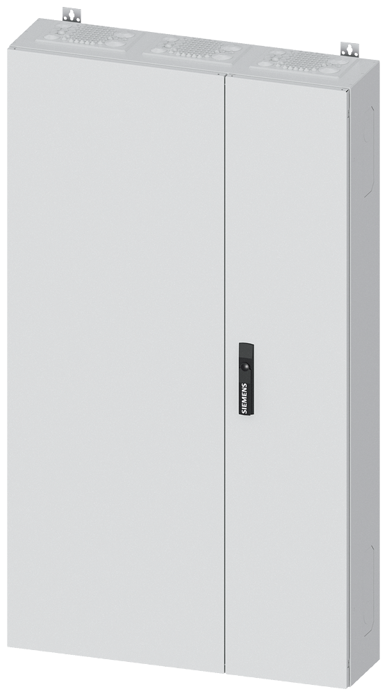 Siemens ALPHA 400, wall-mount cabinet, IP43, safety class 1, H: 1400 mm, W: 800 mm, D: 210 mm, RAL 9016