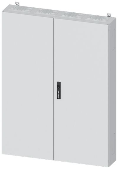 Siemens ALPHA 400, wall-mount cabinet, IP43, safety class 1, H: 1400 mm, W: 1050 mm, D: 210 mm, RAL 9016