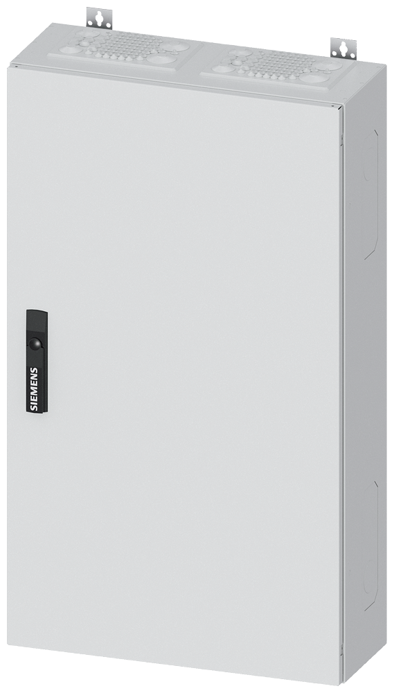 Siemens ALPHA 400, wall-mount cabinet, IP55, safety class 1, H: 950 mm, W: 550 mm, D: 210 mm, RAL 9016