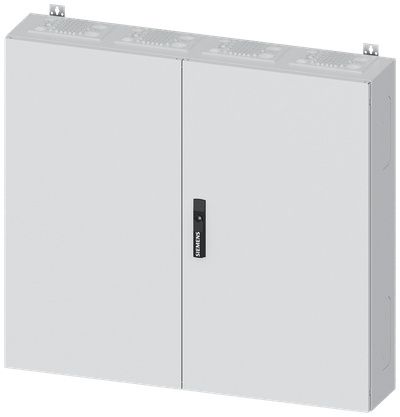 Siemens ALPHA 400, wall-mount cabinet, IP55, safety class 1, H: 950 mm, W: 1050 mm, D: 210 mm, RAL 9016