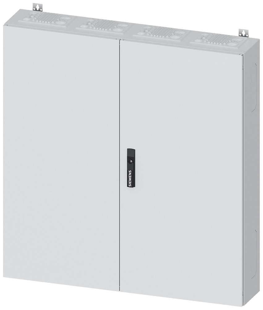 Siemens ALPHA 400, wall-mount cabinet, IP55, safety class 1, H: 1100 mm, W: 1050 mm, D: 210 mm, RAL 9016