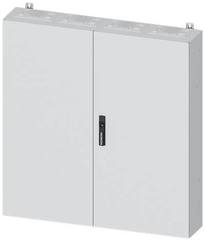 Siemens ALPHA 400, wall-mount cabinet, IP55, safety class 1, H: 1100 mm, W: 1050 mm, D: 210 mm, RAL 9016
