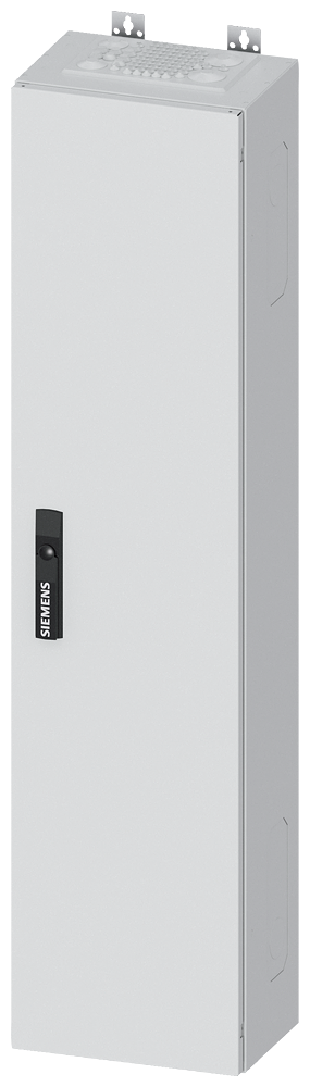 Siemens ALPHA 400, wall-mount cabinet, IP55, safety class 1, H: 1250 mm, W: 300 mm, D: 210 mm, RAL 9016