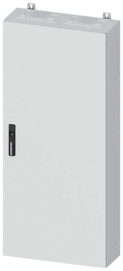 Siemens ALPHA 400, wall-mount cabinet, IP55, safety class 1, H: 1250 mm, W: 550 mm, D: 210 mm, RAL 9016