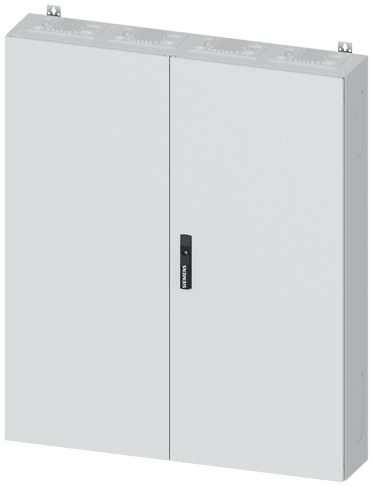 Siemens ALPHA 400, wall-mount cabinet, IP55, safety class 1, H: 1250 mm, W: 1050 mm, D: 210 mm, RAL 9016