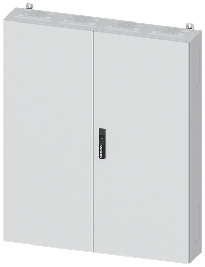 Siemens ALPHA 400, wall-mount cabinet, IP55, safety class 1, H: 1250 mm, W: 1050 mm, D: 210 mm, RAL 9016
