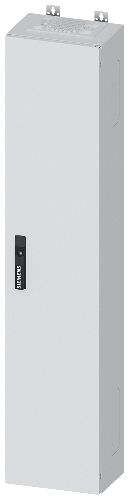 Siemens ALPHA 400, wall-mount cabinet, IP55, safety class 1, H: 1400 mm, W: 300 mm, D: 210 mm, RAL 9016