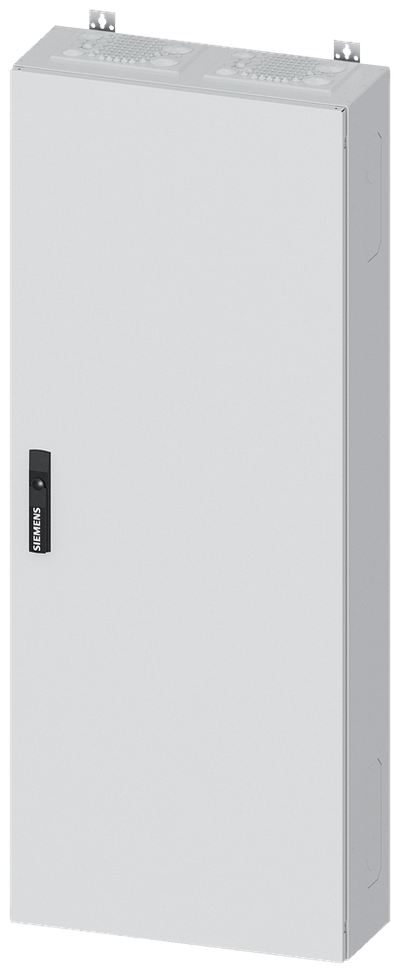 Siemens ALPHA 400, wall-mount cabinet, IP55, safety class 1, H: 1400 mm, W: 550 mm, D: 210 mm, RAL 9016