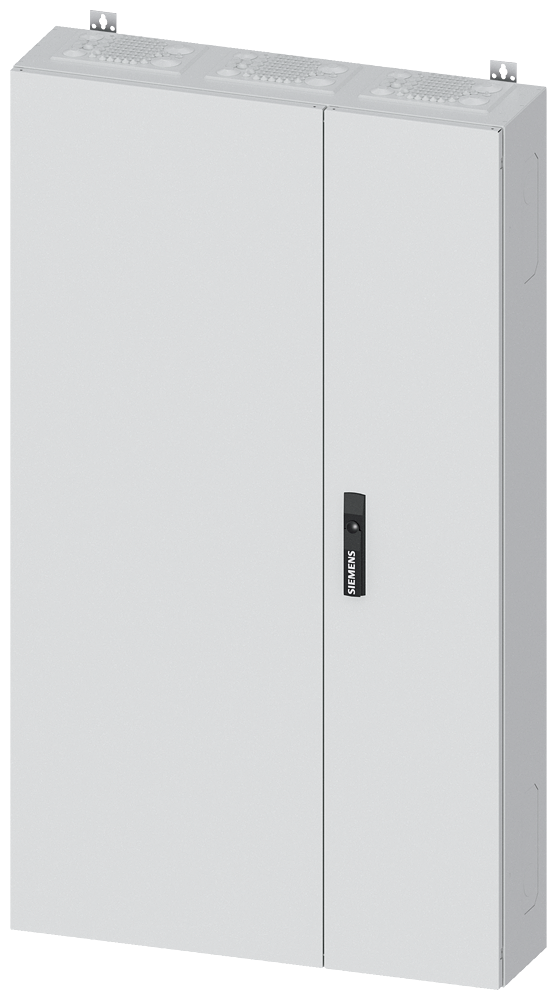 Siemens ALPHA 400, wall-mount cabinet, IP55, safety class 1, H: 1400 mm, W: 800 mm, D: 210 mm, RAL 9016