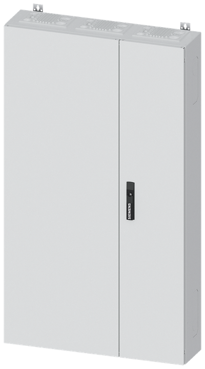 Siemens ALPHA 400, wall-mount cabinet, IP55, safety class 1, H: 1400 mm, W: 800 mm, D: 210 mm, RAL 9016