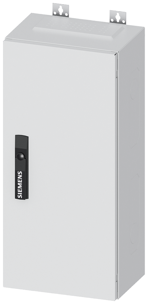 Siemens ALPHA 400, wall-mount cabinet, IP43, safety class 2, H: 650 mm, W: 300 mm, D: 210 mm, RAL 9016