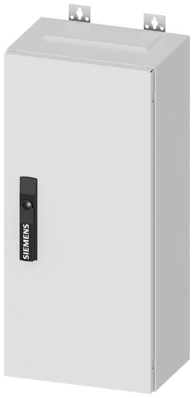 Siemens ALPHA 400, wall-mount cabinet, IP43, safety class 2, H: 650 mm, W: 300 mm, D: 210 mm, RAL 9016