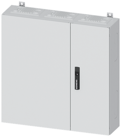Siemens ALPHA 400, wall-mount cabinet, IP43, safety class 2, H: 800 mm, W: 800 mm, D: 210 mm, RAL 9016