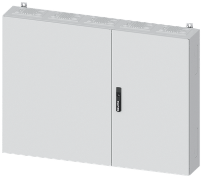 Siemens ALPHA 400, wall-mount cabinet, IP43, safety class 2, H: 950 mm, W: 1300 mm, D: 210 mm, RAL 9016