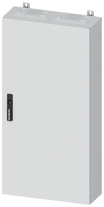 Siemens ALPHA 400, wall-mount cabinet, IP43, safety class 2, H: 1100 mm, W: 550 mm, D: 210 mm, RAL 9016