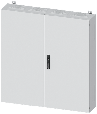Siemens ALPHA 400, wall-mount cabinet, IP43, safety class 2, H: 1100 mm, W: 1050 mm, D: 210 mm, RAL 9016