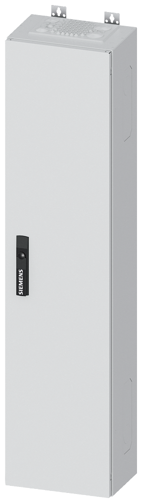 Siemens ALPHA 400, wall-mount cabinet, IP43, safety class 2, H: 1250 mm, W: 300 mm, D: 210 mm, RAL 9016