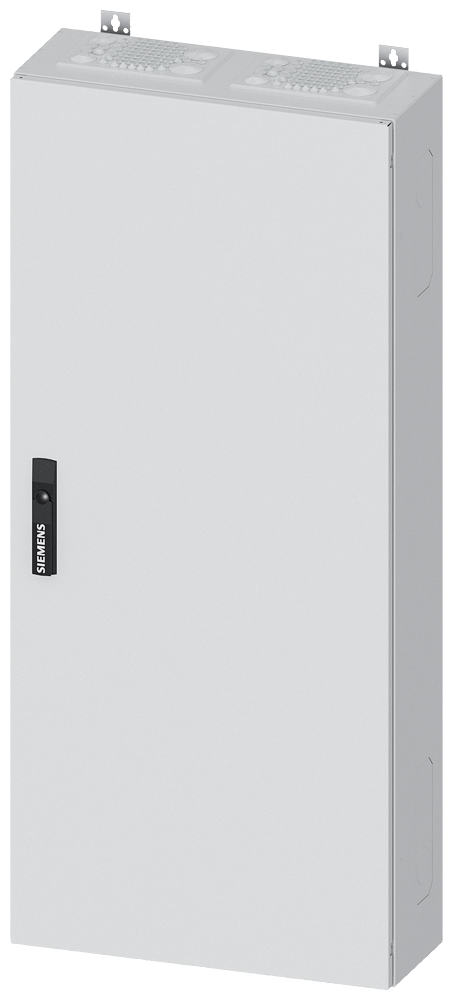 Siemens ALPHA 400, wall-mount cabinet, IP43, safety class 2, H: 1250 mm, W: 550 mm, D: 210 mm, RAL 9016