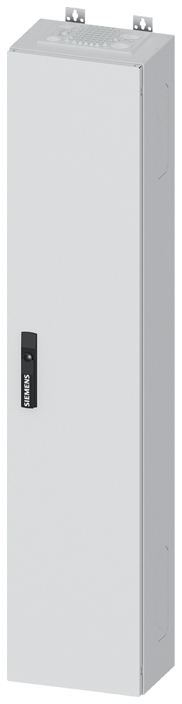 Siemens ALPHA 400, wall-mount cabinet, IP43, safety class 2, H: 1400 mm, W: 300 mm, D: 210 mm, RAL 9016