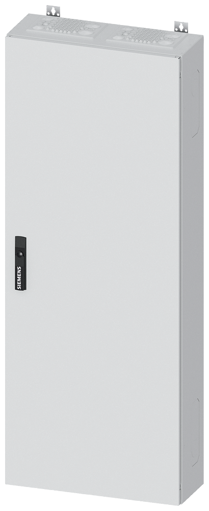 Siemens ALPHA 400, wall-mount cabinet, IP43, safety class 2, H: 1400 mm, W: 550 mm, D: 210 mm, RAL 9016