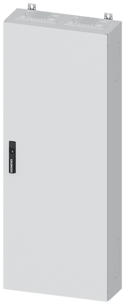 Siemens ALPHA 400, wall-mount cabinet, IP43, safety class 2, H: 1400 mm, W: 550 mm, D: 210 mm, RAL 9016