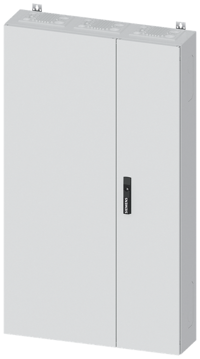 Siemens ALPHA 400, wall-mount cabinet, IP43, safety class 2, H: 1400 mm, W: 800 mm, D: 210 mm, RAL 9016