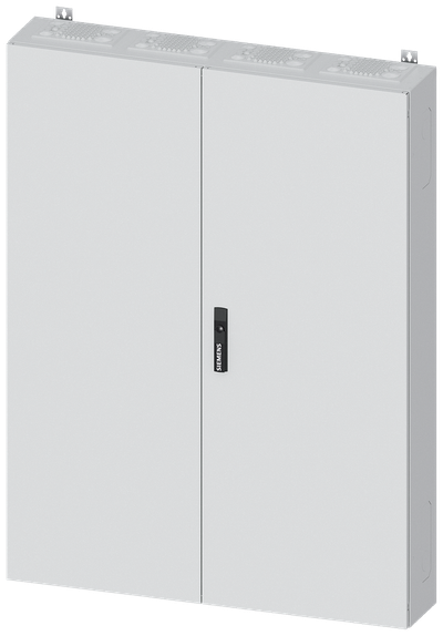 Siemens ALPHA 400, wall-mount cabinet, IP43, safety class 2, H: 1400 mm, W: 1050 mm, D: 210 mm, RAL 9016