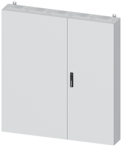 Siemens ALPHA 400, wall-mount cabinet, IP43, safety class 2, H: 1400 mm, W: 1300 mm, D: 210 mm, RAL 9016