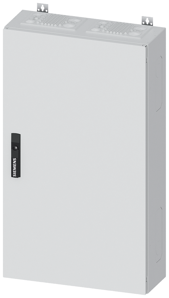 Siemens ALPHA 400, wall-mount cabinet, IP55, safety class 2, H: 950 mm, W: 550 mm, D: 210 mm, RAL 9016