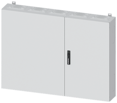 Siemens ALPHA 400, wall-mount cabinet, IP55, safety class 2, H: 950 mm, W: 1300 mm, D: 210 mm, RAL 9016