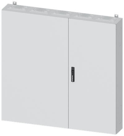 Siemens ALPHA 400, wall-mount cabinet, IP55, safety class 2, H: 1250 mm, W: 1300 mm, D: 210 mm, RAL 9016