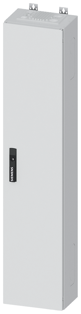 Siemens ALPHA 400, wall-mount cabinet, IP55, safety class 2, H: 1400 mm, W: 300 mm, D: 210 mm, RAL 9016