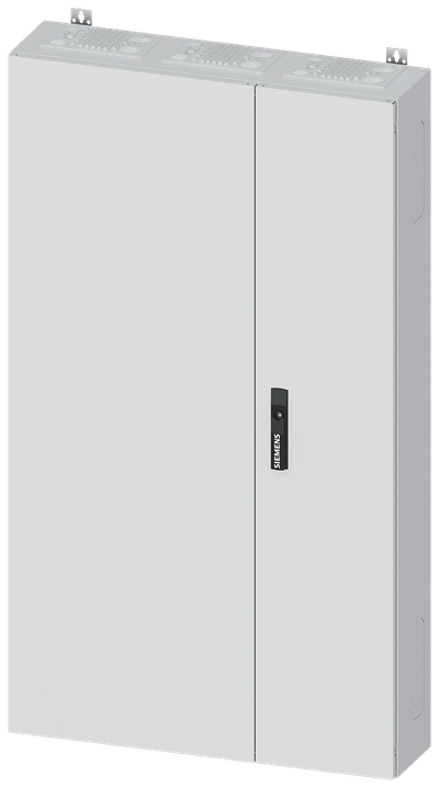 Siemens ALPHA 400, wall-mount cabinet, IP55, safety class 2, H: 1400 mm, W: 800 mm, D: 210 mm, RAL 9016