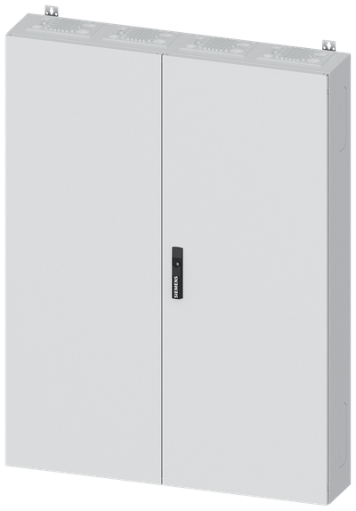 Siemens ALPHA 400, wall-mount cabinet, IP55, safety class 2, H: 1400 mm, W: 1050 mm, D: 210 mm, RAL 9016