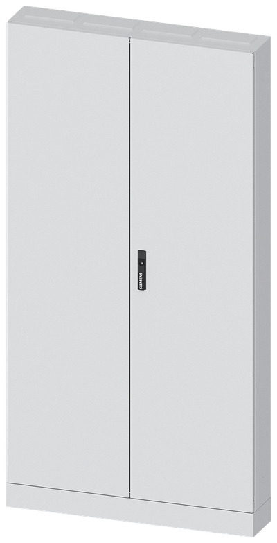 Siemens ALPHA 630, floor-standing cabinet, IP43, safety class 2, H: 1950 mm, W: 1050 mm, D: 210 mm, RAL 7035