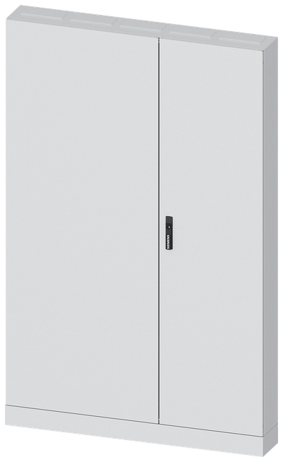 Siemens ALPHA 630, floor-standing cabinet, IP43, safety class 2, H: 1950 mm, W: 1300 mm, D: 210 mm, RAL 7035