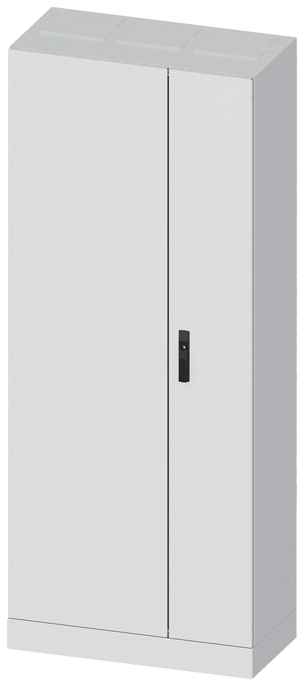 Siemens ALPHA AS Din floor cabinet IP55, SK In, RAL 7035 H=1950 W=800 D=400 included base and steel plate door