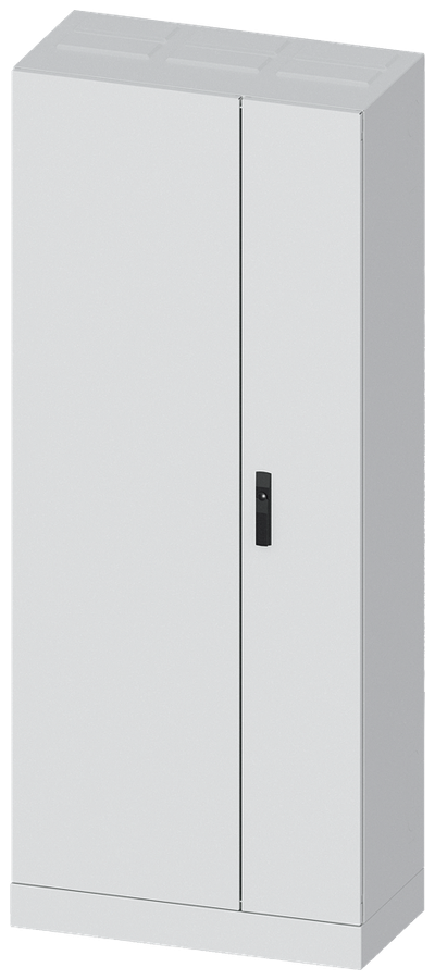 Siemens ALPHA AS Din floor cabinet IP55, SK In, RAL 7035 H=1950 W=800 D=400 included base and steel plate door