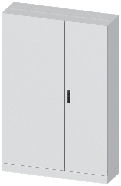 Siemens ALPHA AS Din floor cabinet IP55, SK In, RAL 7035 H=1950 W=1300 D=400 included base and steel plate door