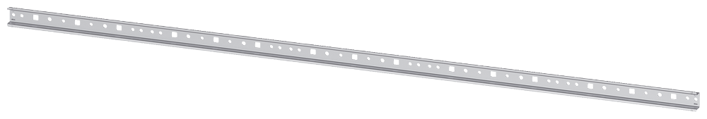 Siemens Alpha 630 Din, mounting Rail, Width = 1250 mm (1 Set = 10 Units)