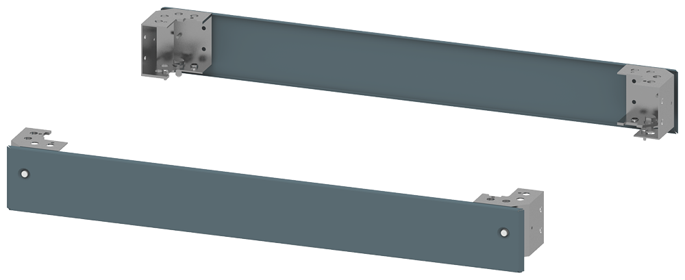 Siemens 8PQ1011-0BA01 Plinth Corner Piece with Front Plates 1000 mm, Green Steel