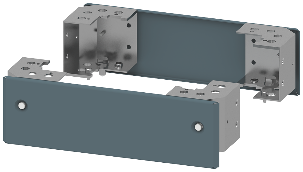 Siemens 8PQ1014-0BA01 Base Corner Piece with Front Plates, 400×100 mm