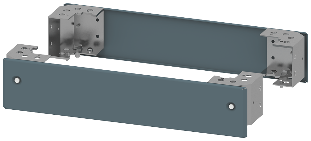 Siemens 8PQ1016-0BA01 Base Corner Piece with Front Plates, 600×100 mm