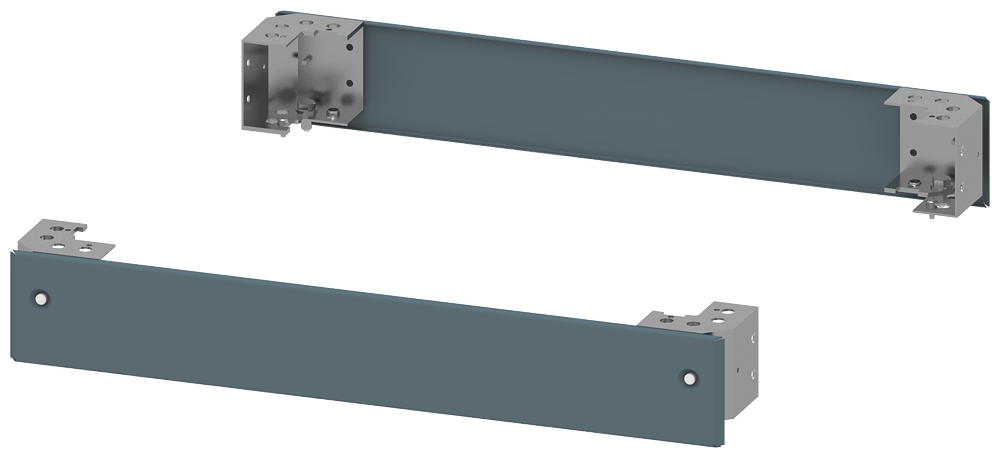 Siemens 8PQ1018-0BA01 Base Corner with Front Plates, 800 mm, RAL 5020