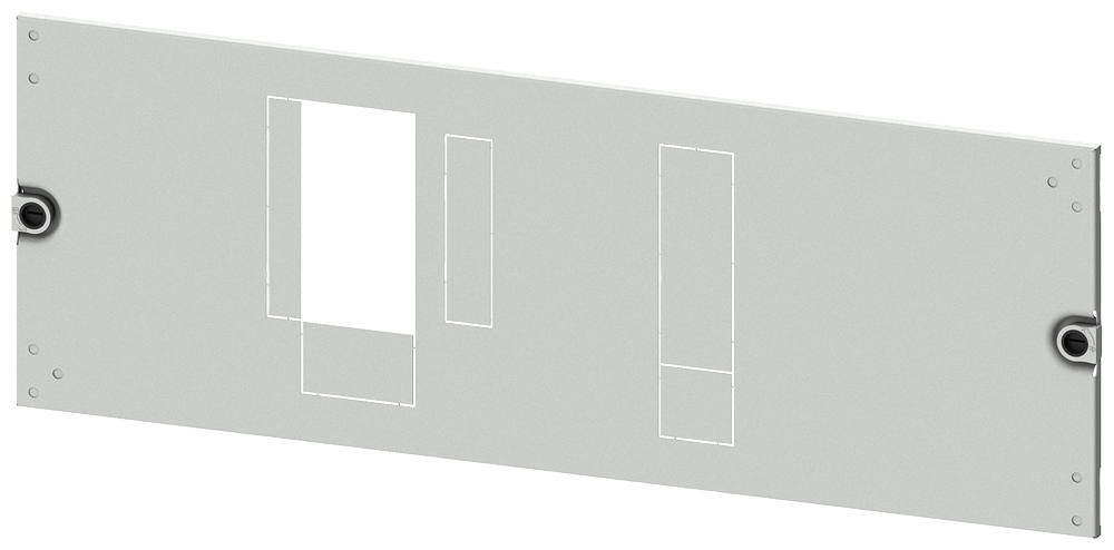 Siemens Cover 3VA13 (400 A), 3VA14 (630 A), 3VA23 (400 A), 3VA24 (630 A), 3 or 4-Pole, fixed-mounted, drive: direct, front-mounted rotary operator motorized operating mechanism, RCD: with, H: 250 mm W: 800 mm (8PQ2025-8BA14)